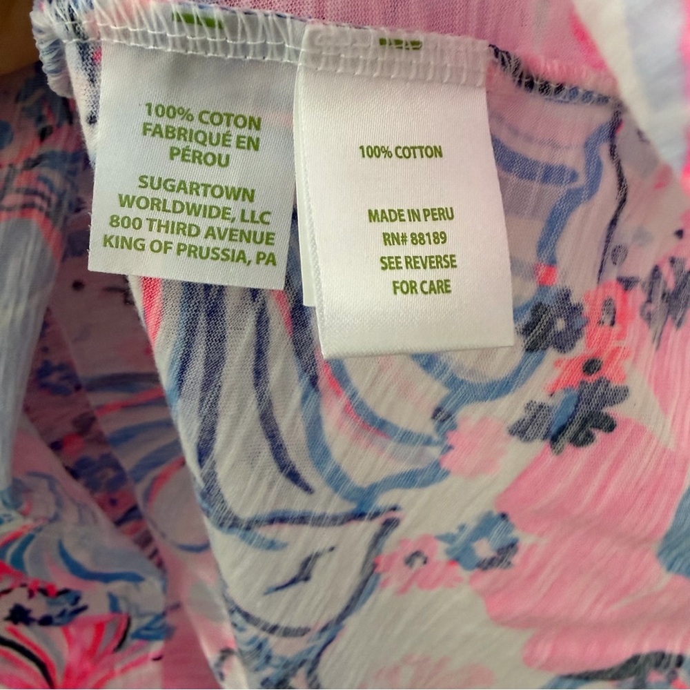 Lilly Pulitzer Gigi Tank Prosecco Pink Make a Splash XXL - Picture 7 of 8